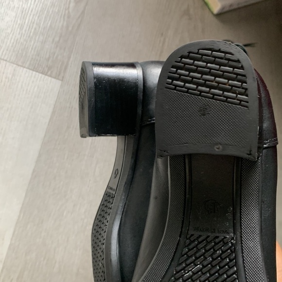 Size 9 1/2 B.Regence Black Leather Boots Made In‎ Canada lace up wide zipper - Picture 12 of 16